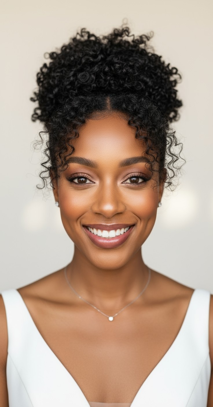 After Curly Updo For Wedding